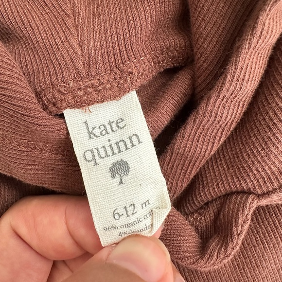 Kate Quinn Brown Long Sleeve Essential Skinny Ribbed Baby Hoodie - Picture 3 of 3